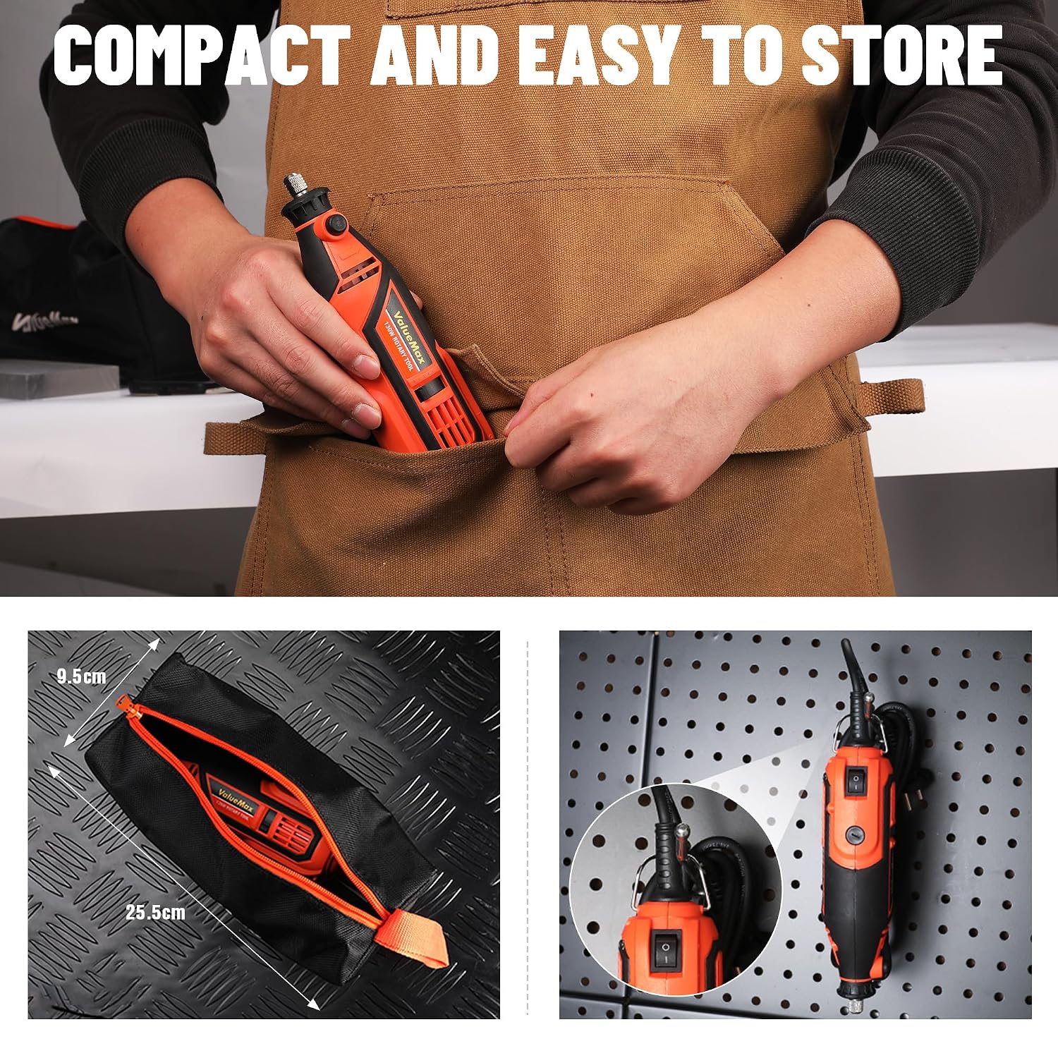 Thumbnail 6 de ValueMax Rotary Tool Kit 130 W – Versatile 119‑pc Mini Grinder Set