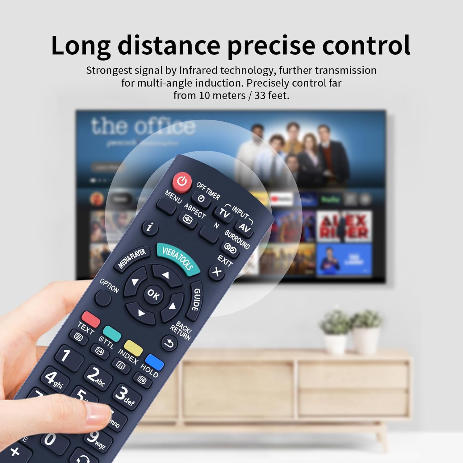 Thumbnail 6 de TCNOUMT Replacement Remote N2QAYB000717 for Panasonic TVs (AA battery, no programming)