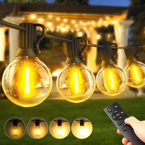 Detalle de Warlisou Catena Luminosa Esterno Dimmerabile 20 m con Telecomando IP44 – Bianco Caldo