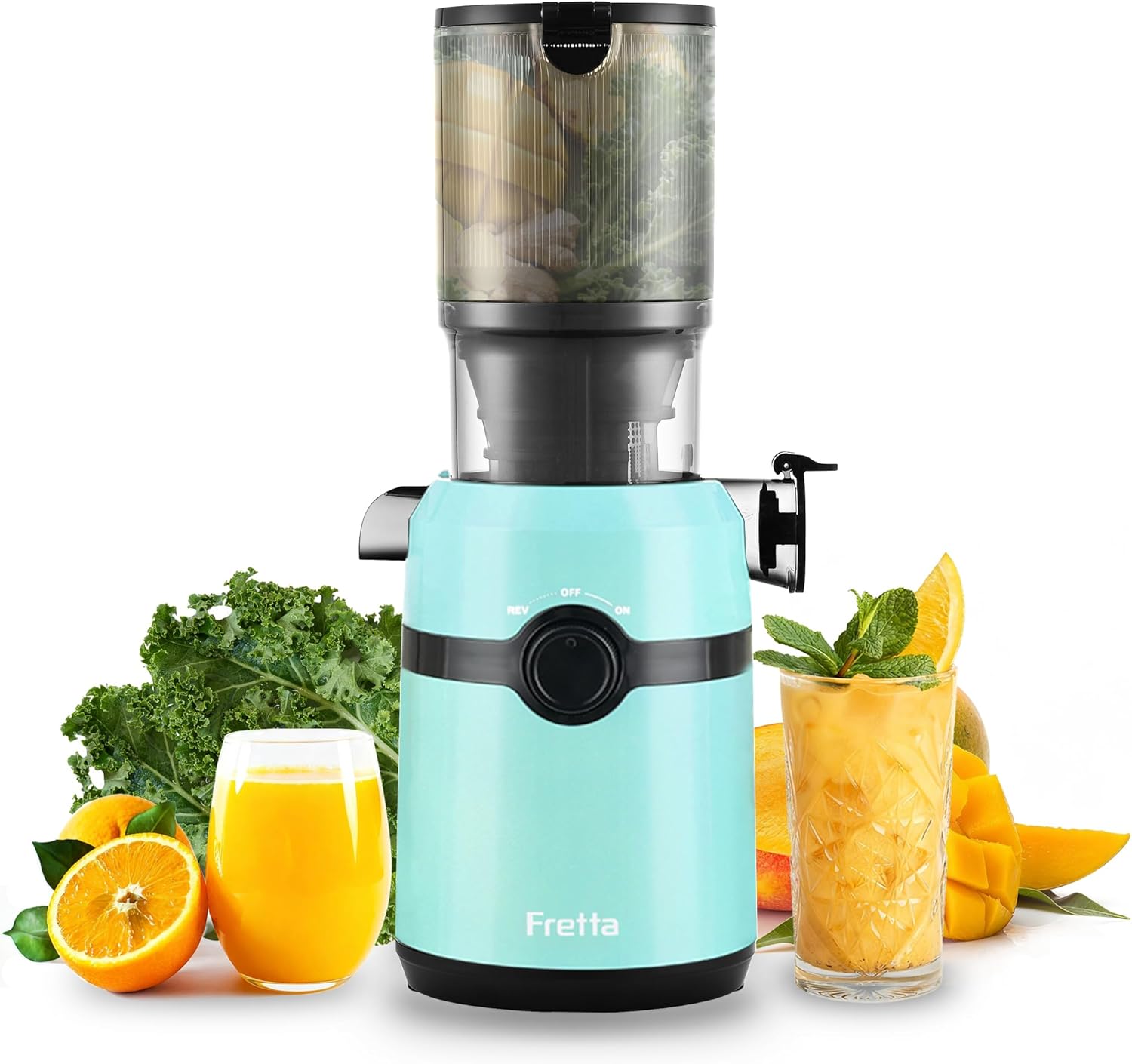 Thumbnail 6 de Fretta Entsafter Slow Juicer mit 108-mm-Einfüllöffnung, 200W und BPA-freiem Tritan-Material