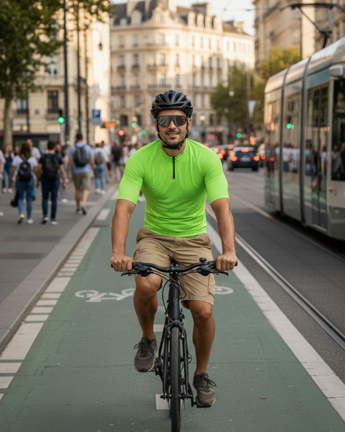 Thumbnail 2 de Wulibike Rennrad Trikot Herren Kurzarm – 3+1 Rückentaschen, Reißverschluss mit Zugband, Feuchtigkeitsableitung