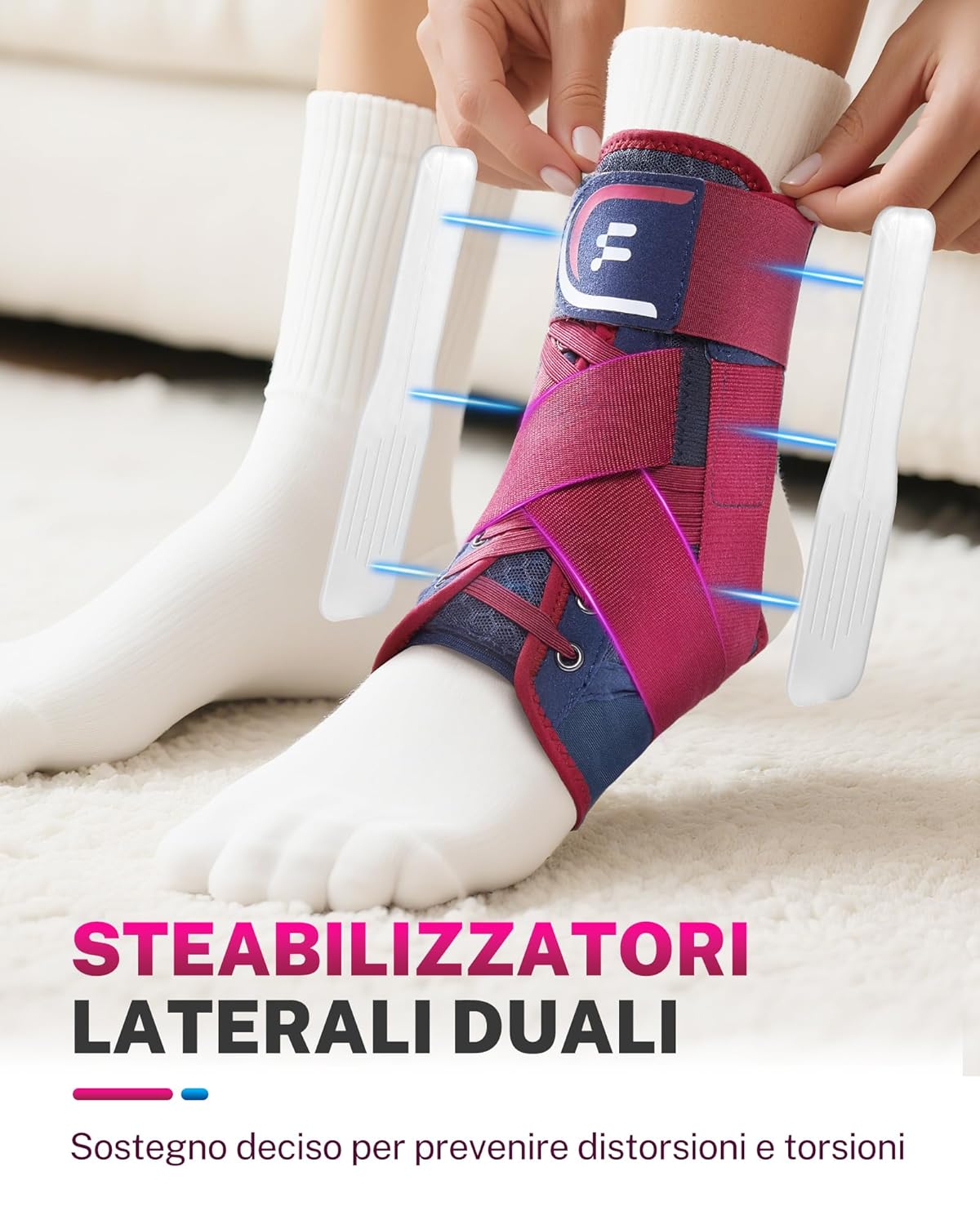 Thumbnail 1 de Fitomo Tutore Caviglia con stabilizzatori rimovibili (uomo e donna) per gonfiore, tendinite d’Achille e recupero