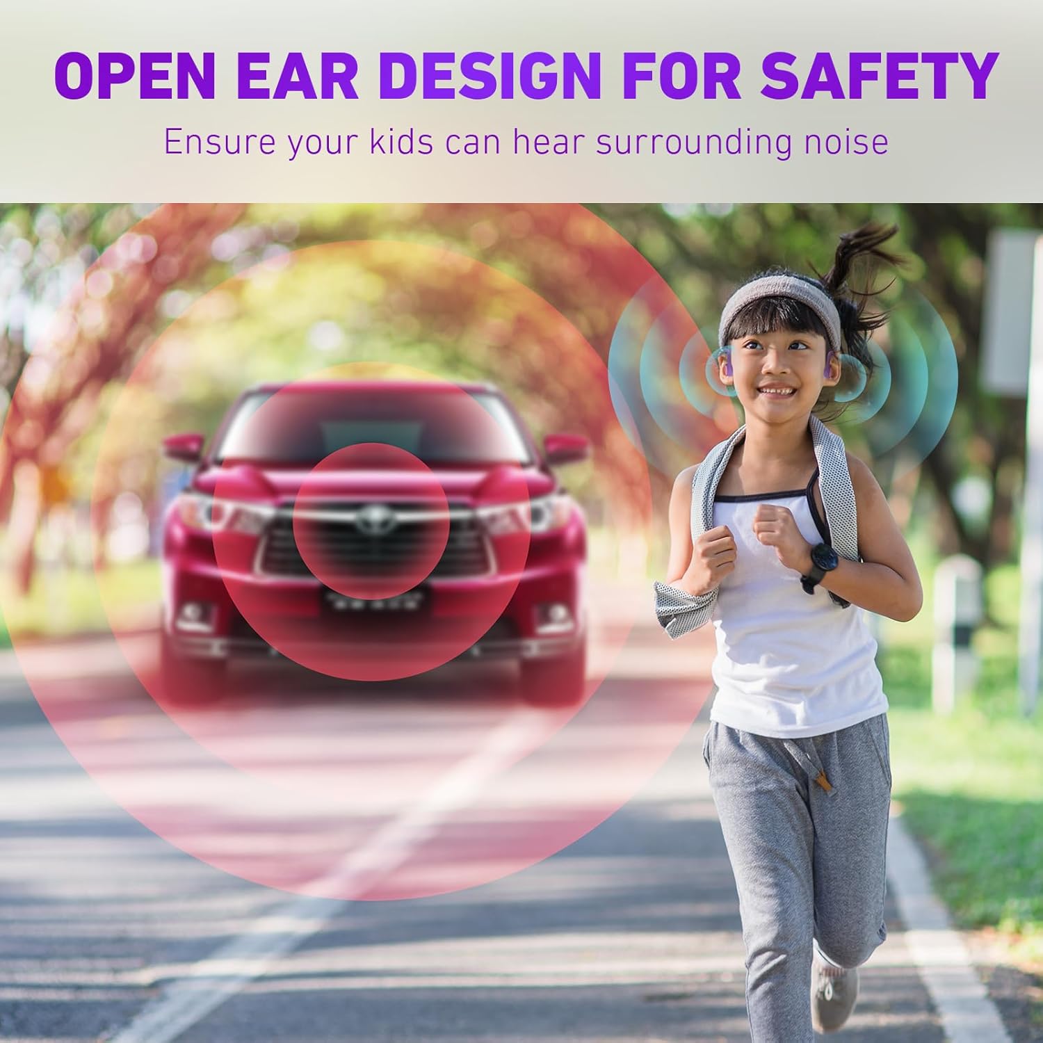 Thumbnail 3 de Mehomeli Kids Headphones: Open-Ear Bluetooth 5.2 with 85dB Volume Limit