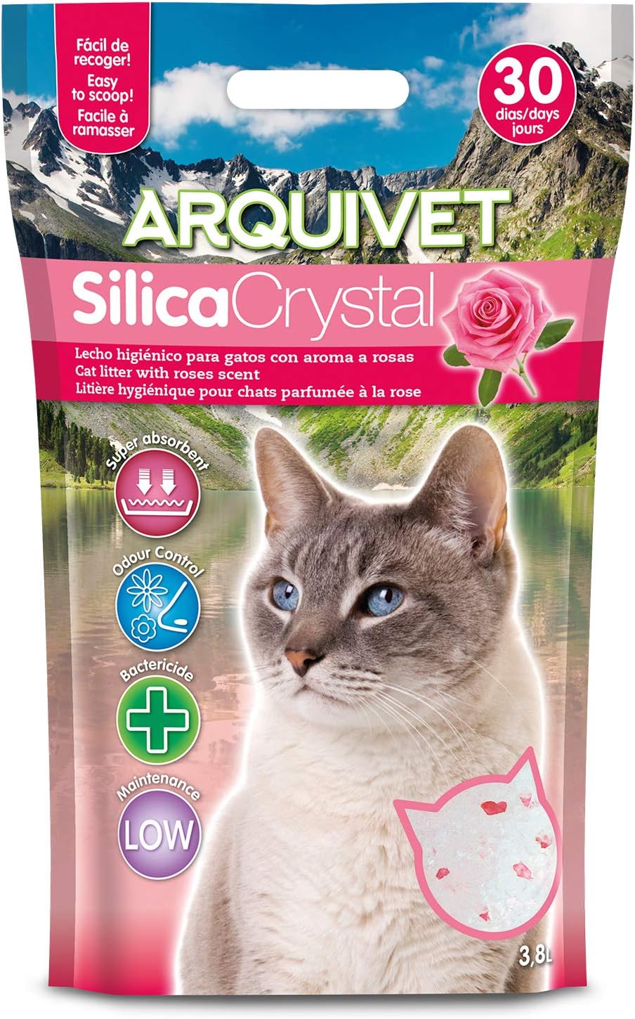 Thumbnail 6 de Arquivet Silikonkristall kattsand, doftfri kiselsand 3,8 l