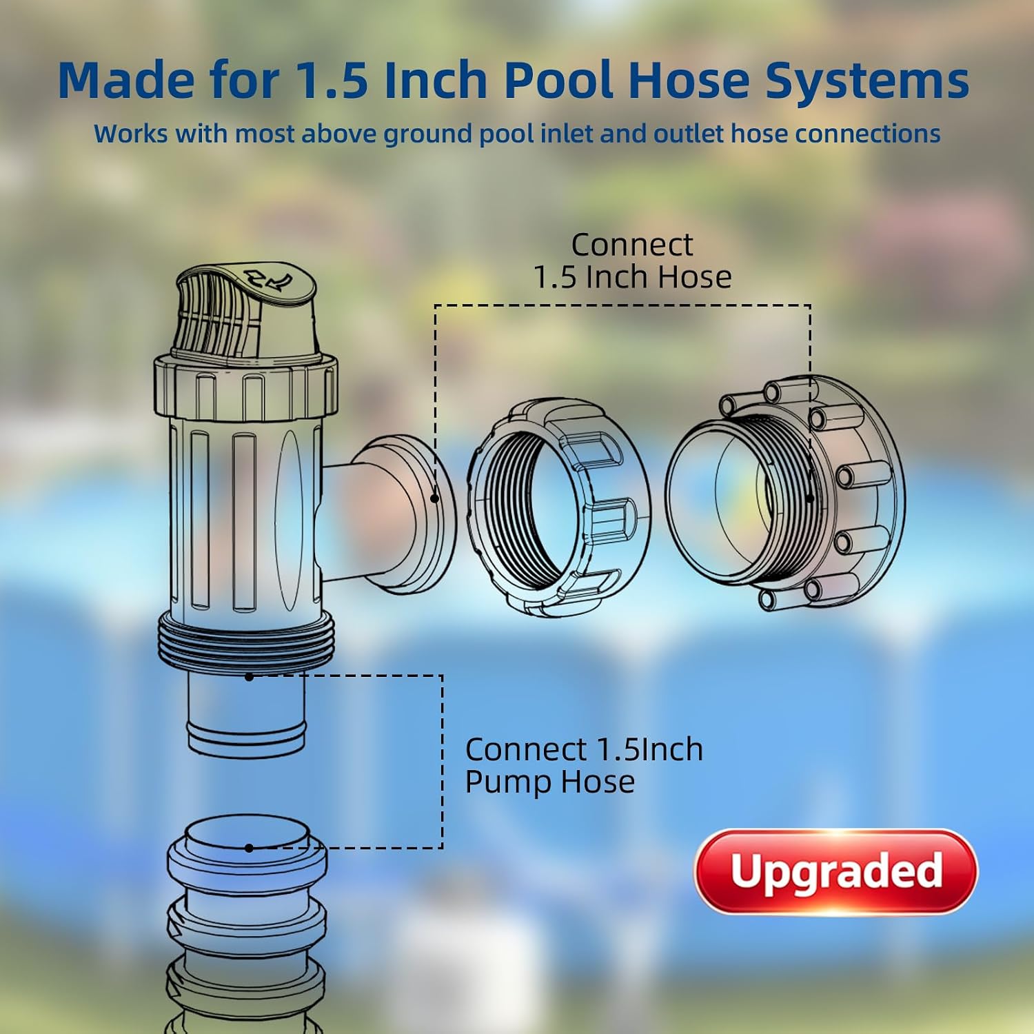 Detalle 2 de Plunger Valve for Above-Ground Pools, 1.5-Inch Hoses