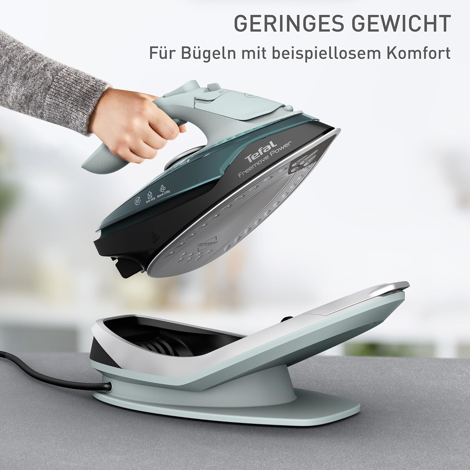 Thumbnail 4 de Tefal Freemove Power FV6670E0 kabelloses Dampfbügeleisen mit kratzfester Keramik-Bügelsohle