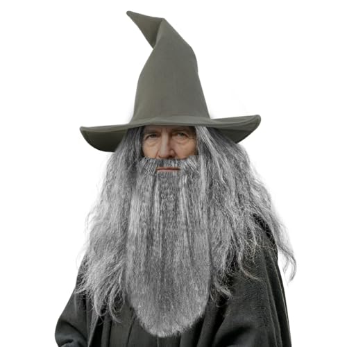 Thumbnail 7 de BSBUY Long Grey Wig and Beard & Wizard Hat Costume Accessory Set