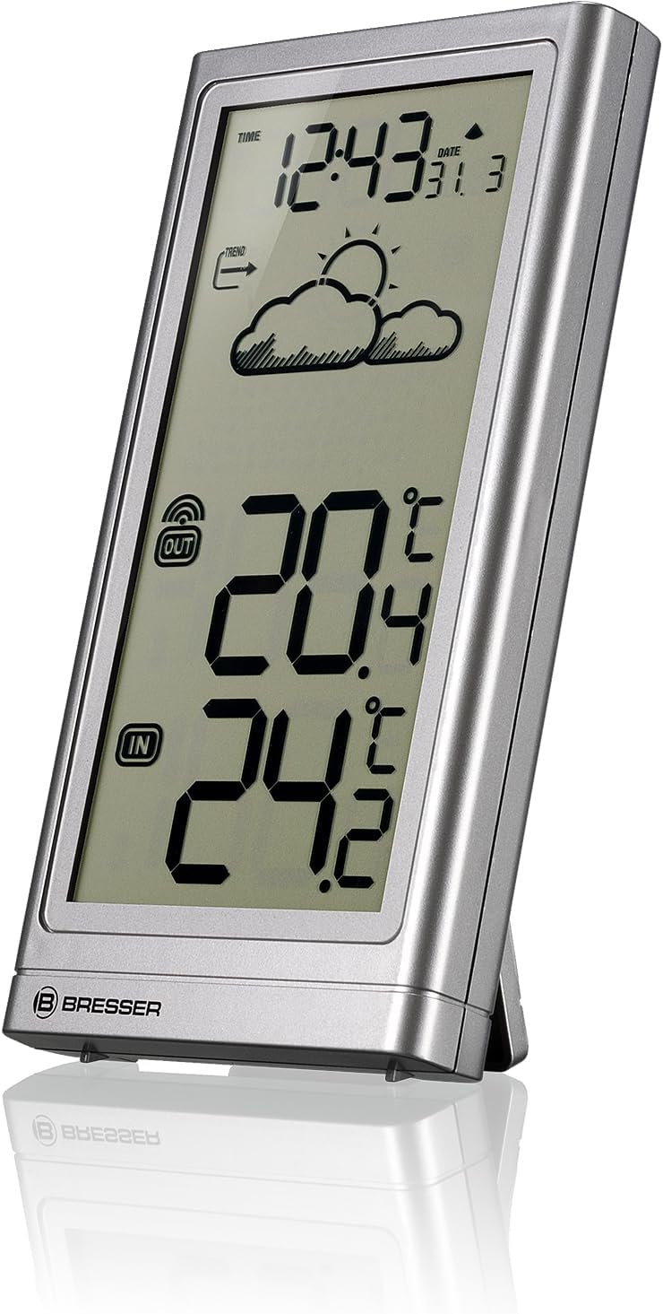 Detalle de BRESSER Meteo Temp draadloos weerstation met buitensensor, temperatuur en weersverwachting
