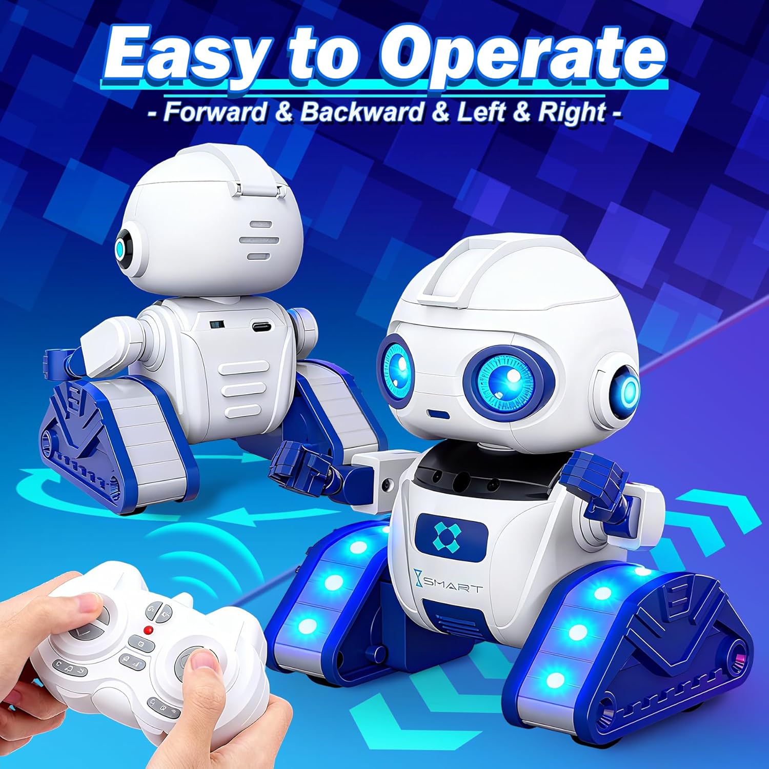 Thumbnail 4 de Ophy Roboter Kinder Spielzeug – Wiederaufladbar, projizierend, mit Gestensensor und Musik