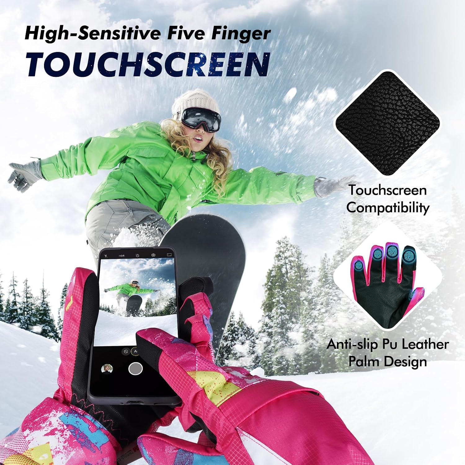 Detalle 1 de Pnosnesy Ski Gloves