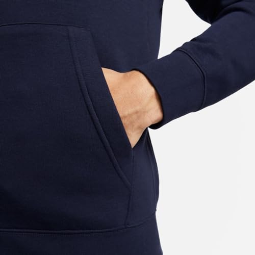 Detalle de Nike Team Club 20 Felpa con Cappuccio da Uomo – Blu Ossidiana/Bianco, taglia S