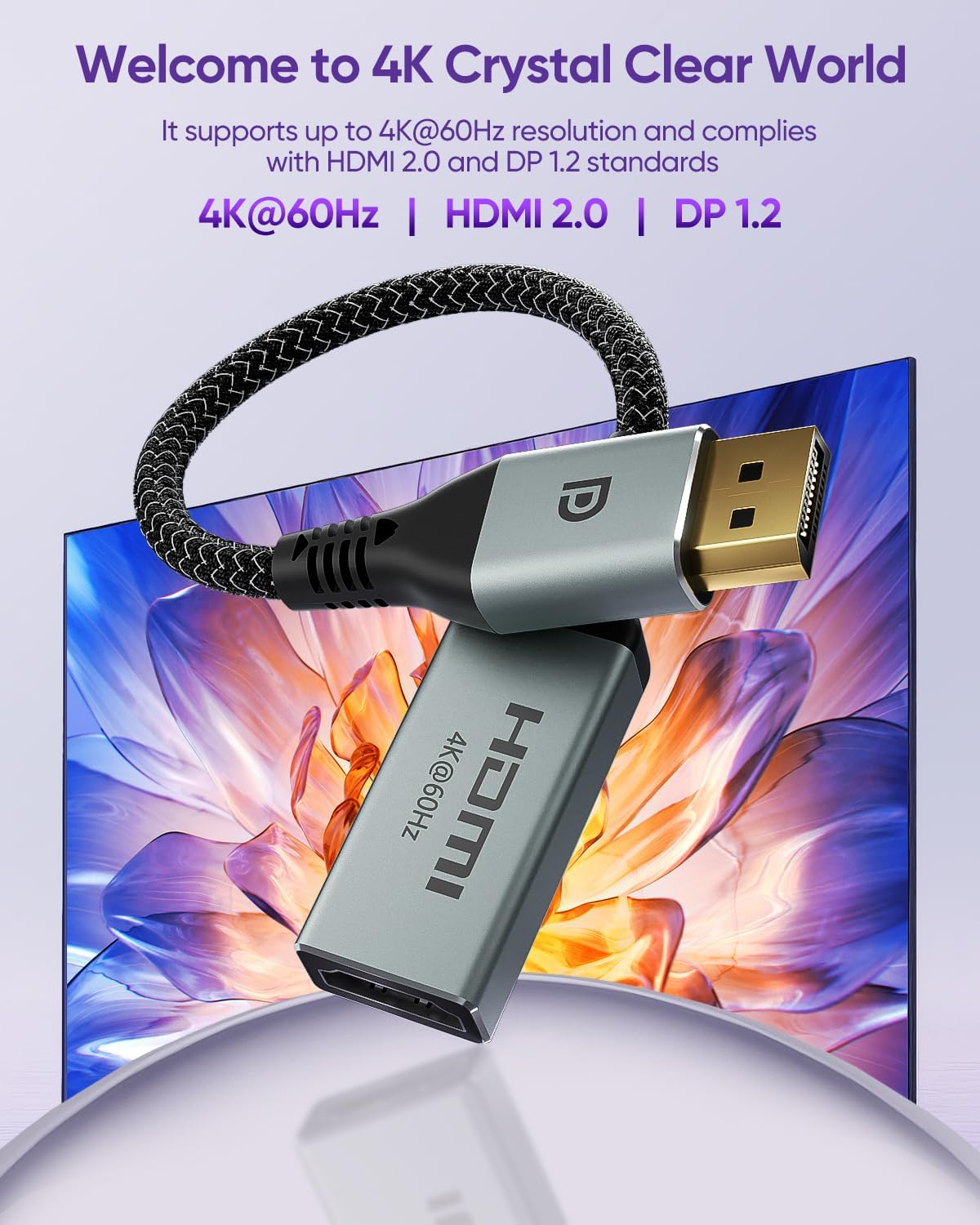 Detalle 2 de 4K DisplayPort to HDMI Adapter for 120Hz