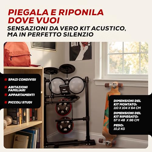 Detalle de Alesis Turbo Max Batteria Elettronica: kit completo per principianti con Bluetooth
