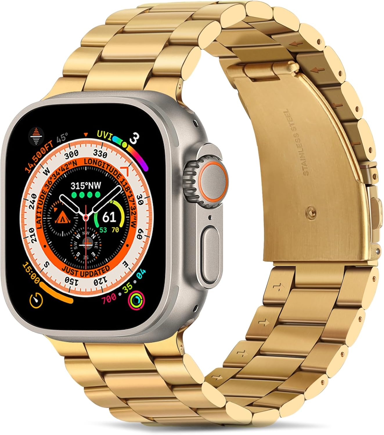 Detalle de Tasikar Stainless Steel Strap for Apple Watch 49mm