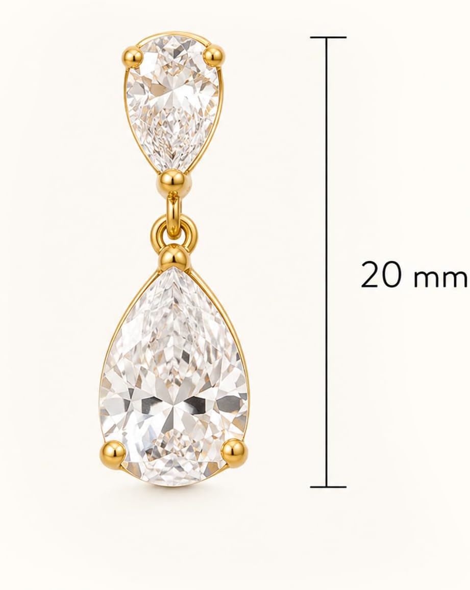 Detalle 1 de Dangle Earrings with 14K Gold Plating