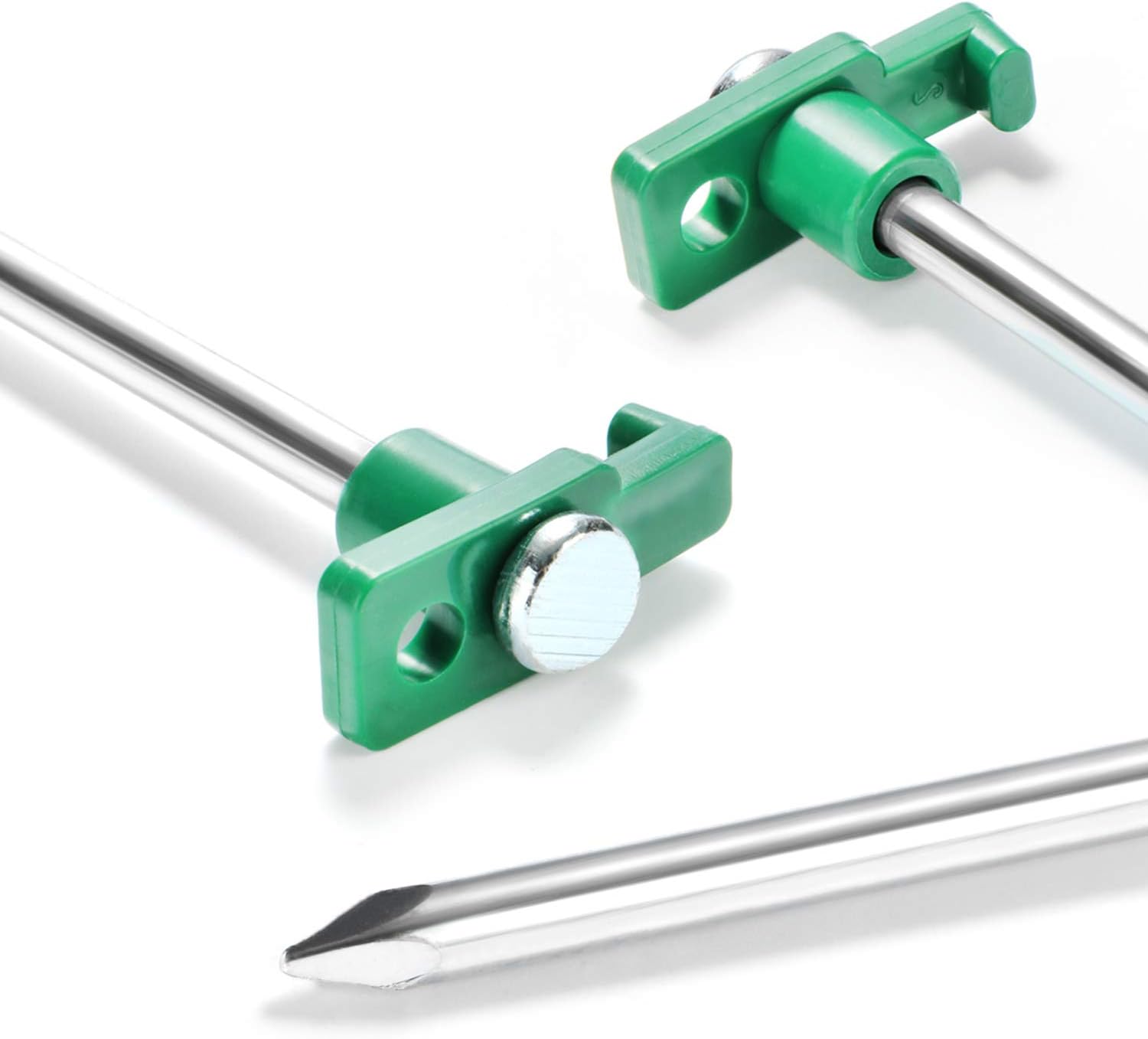 Thumbnail 3 de com-four® 16x Pioli per tenda - Pioli lunghi in acciaio con montatura in plastica (Ø7 mm, 25 cm) per campeggio e outdoor