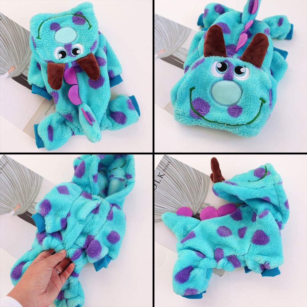 Thumbnail 3 de AIHANCH Soft Velvet Dog Hoodie for Winter – Warm Four-Leg Coat for Small Dogs (Large)