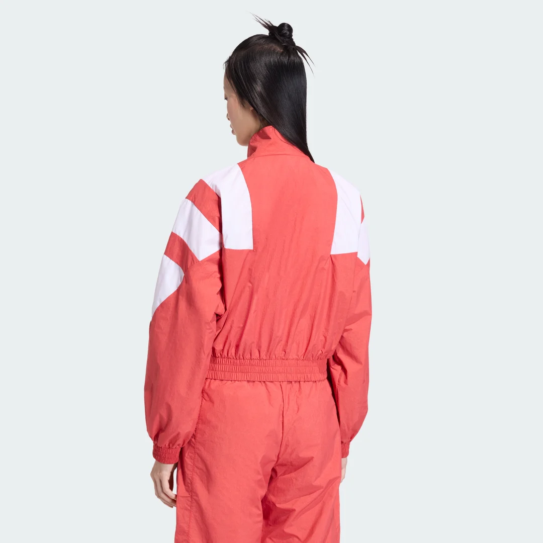 Thumbnail 1 de Chaqueta deportiva Adidas efecto lavado con cremallera y bloques de colores — Rojo