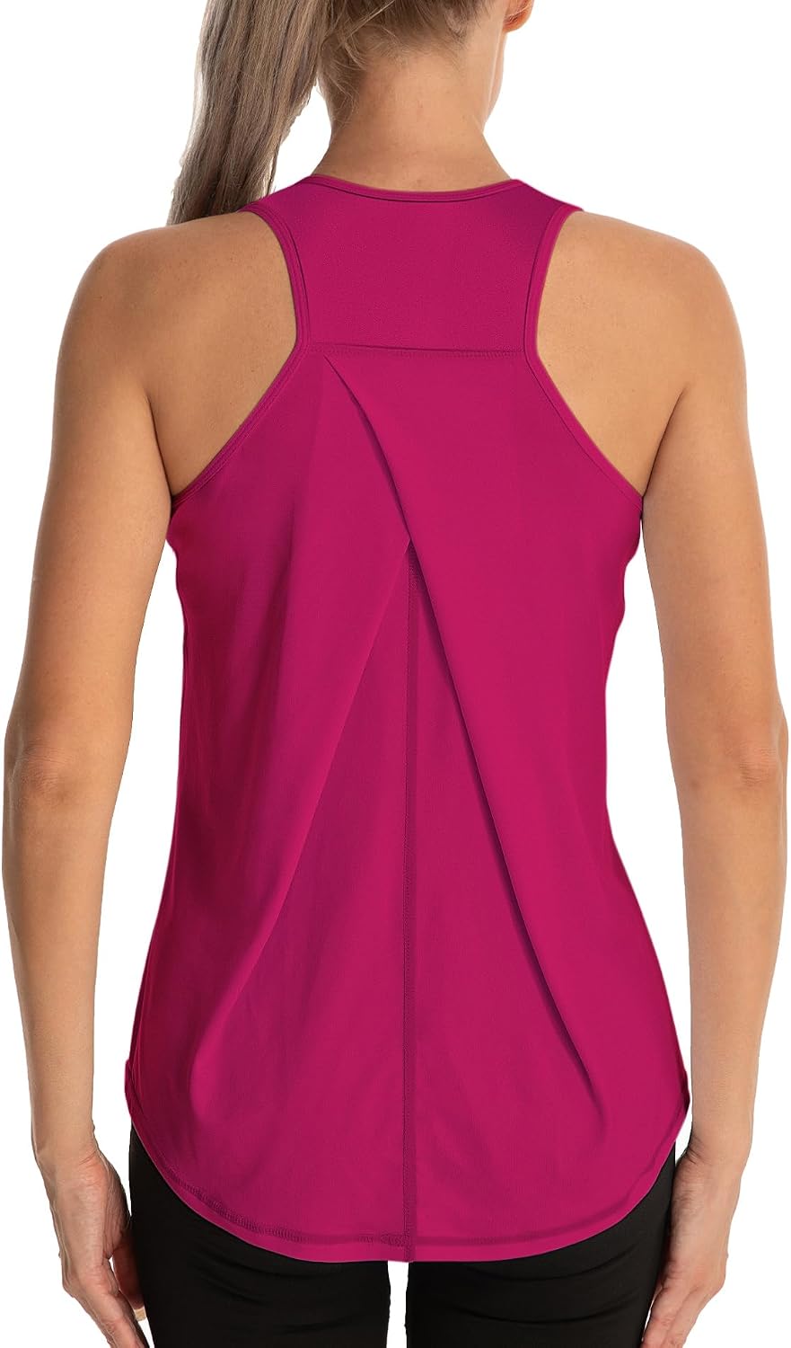 Detalle de Dawnrole Top da Palestra per Donne – Canotta Yoga senza Maniche Racerback