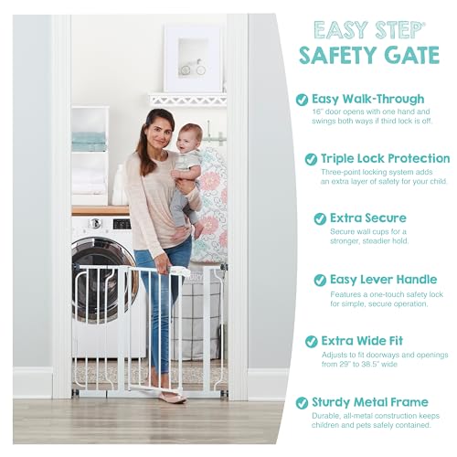 Detalle de Regalo Safety Easy Step Baby Gate for Doorways & Bottom of Stairs (73.6–95.5 cm) with Extension