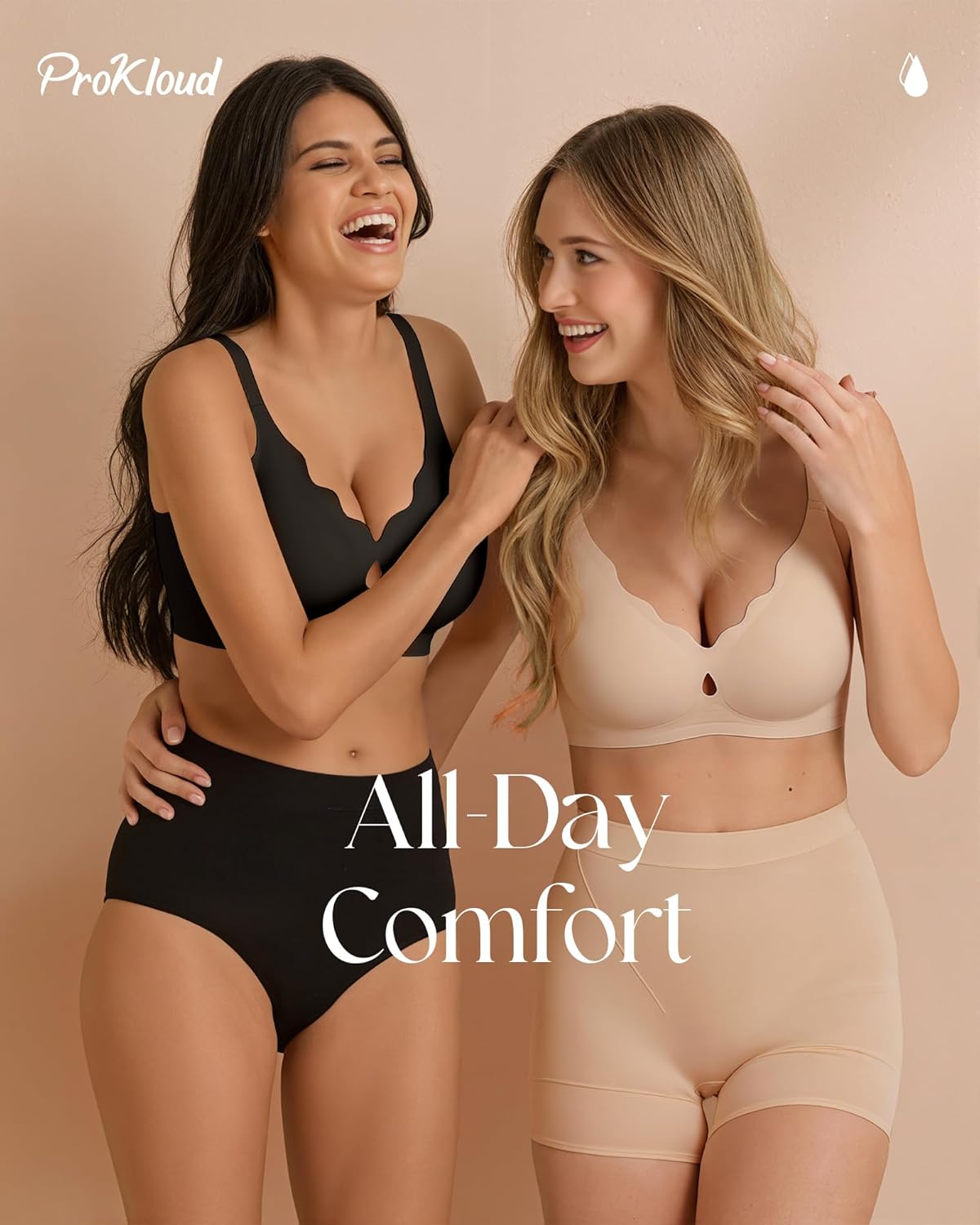 Thumbnail 6 de ProKloud Wireless Bras for Women Wave Push Up No Underwire Bralettes Seamless Full Coverage Support Lift Everyday Bra