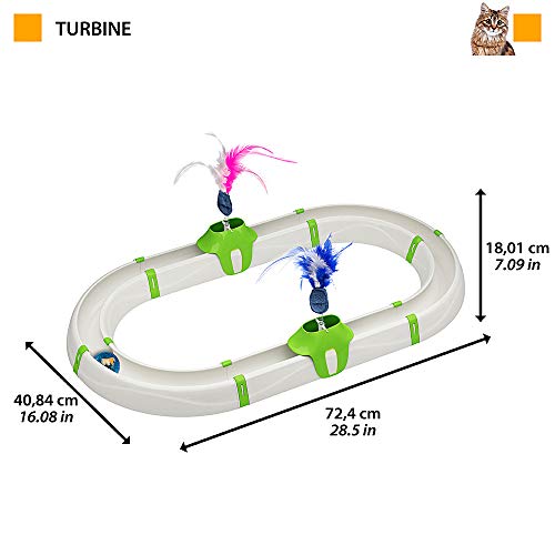 Detalle 2 de Ferplast Turbine juego interactivo modular con bola de luz 🐱