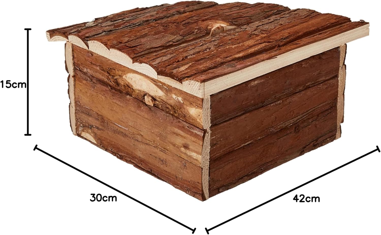 Detalle de CROCI Wood Corner House 42 x 15 x 30 cm for Guinea Pigs and Dwarf Rabbits