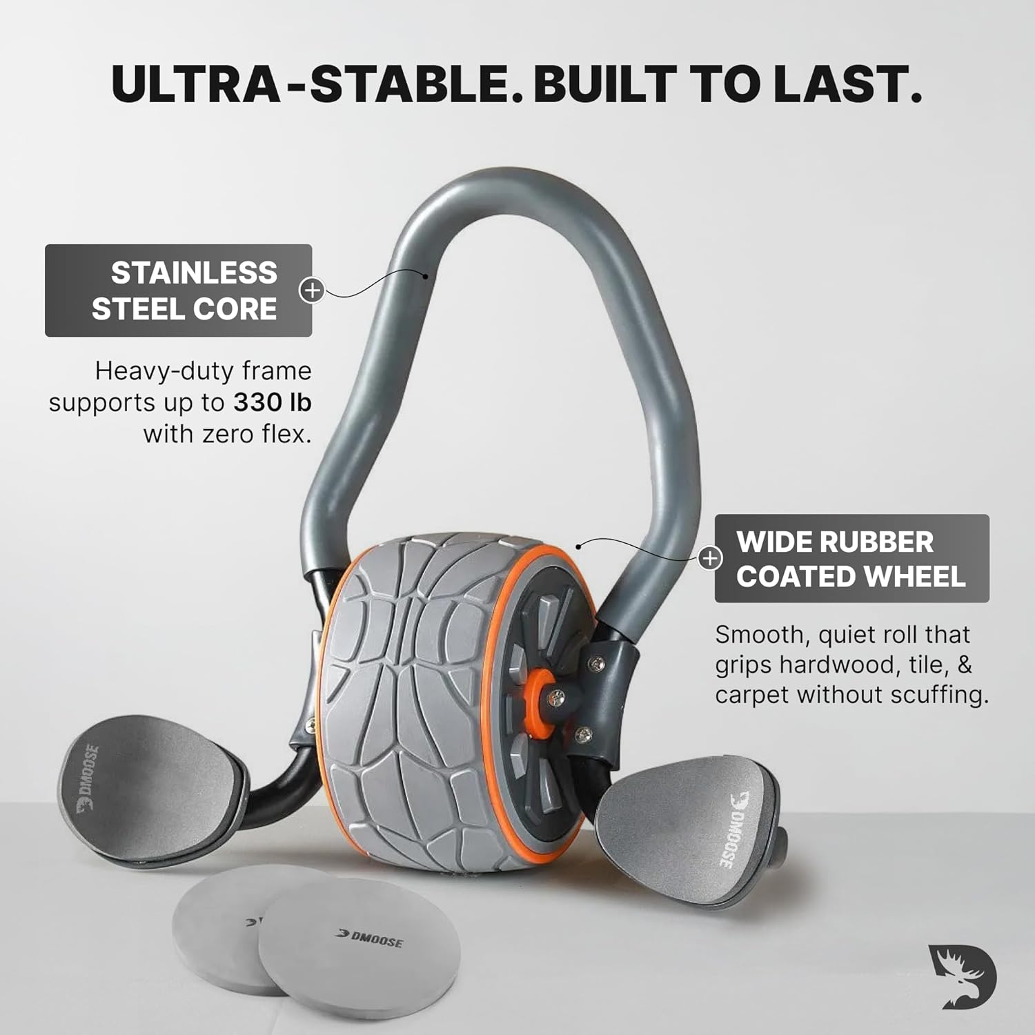 Thumbnail 4 de DMoose Fitness Ab Roller Wheel with Elbow Support & 2 Knee Pads