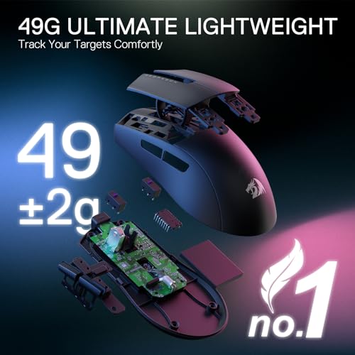 Thumbnail 5 de Redragon M916 PRO: Ratón inalámbrico para juegos con 3 modos de conexión, 26.000 DPI y peso ultraligero