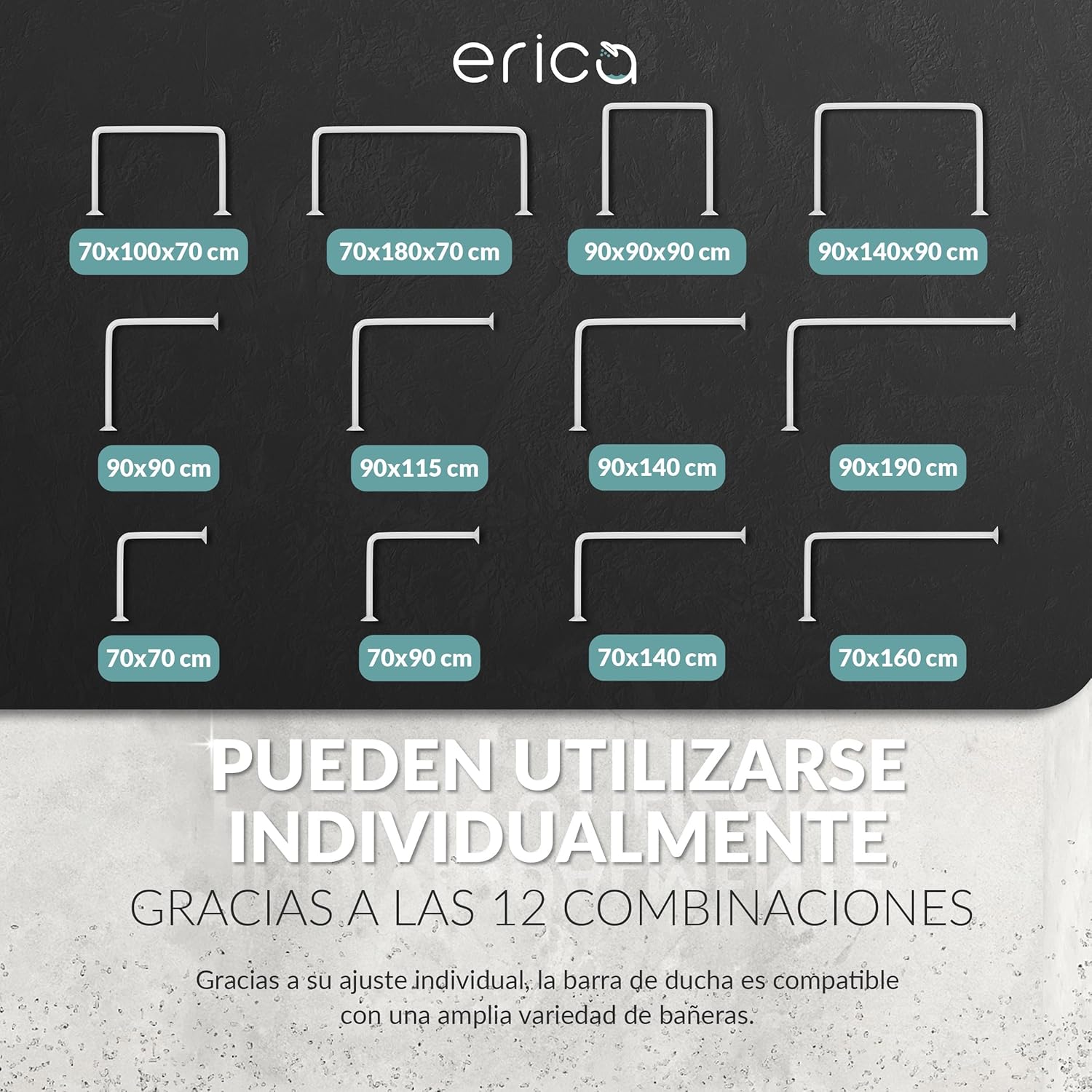 Thumbnail 2 de Erica Barra de Cortina 12 combinaciones