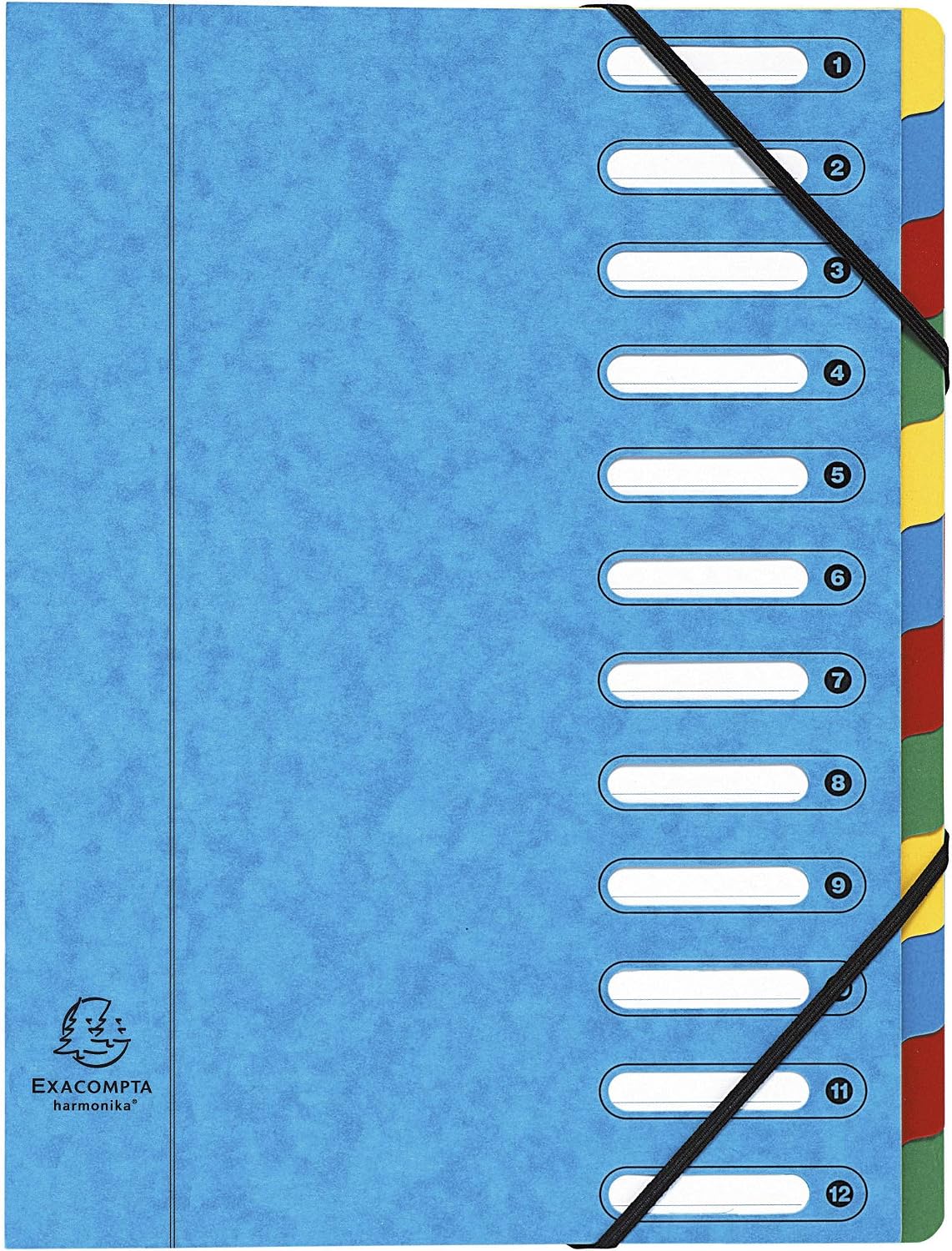Detalle 2 de Exacompta 5312E – Carton de 6 trieurs Harmonika (A4, 12 compartiments)