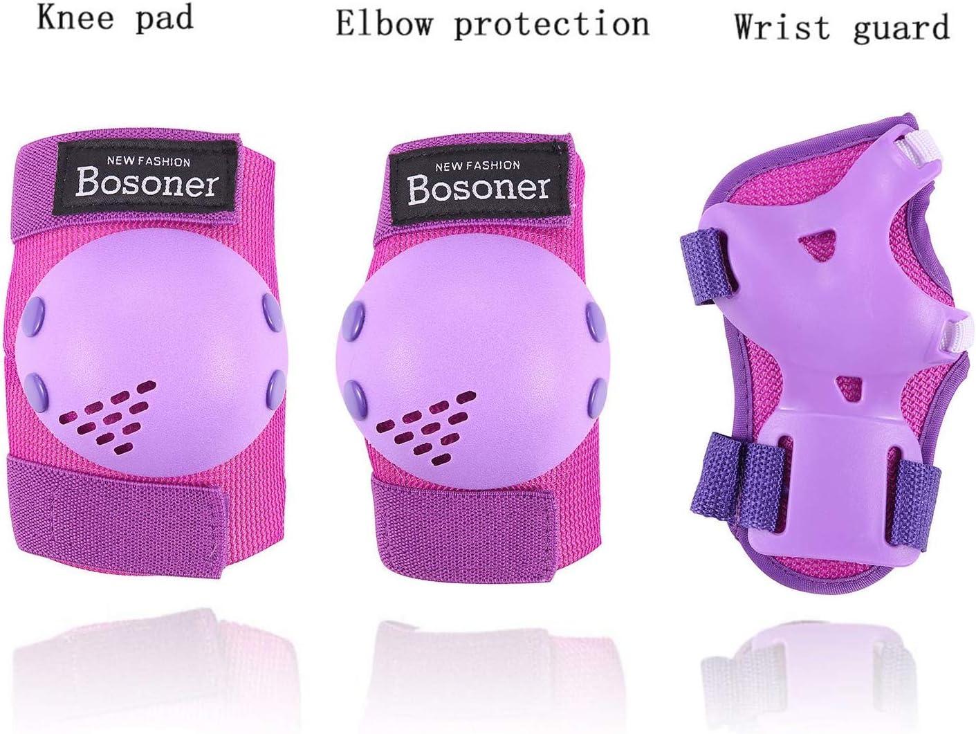 Detalle 2 de BOSONER Kids/Youth KNEE Protective Gear Set, Adjustable Pads for Skating