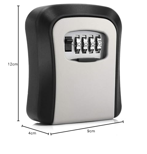 Thumbnail 5 de CROING Caja fuerte para llaves montada en la pared con cerradura de combinación de 4 dígitos