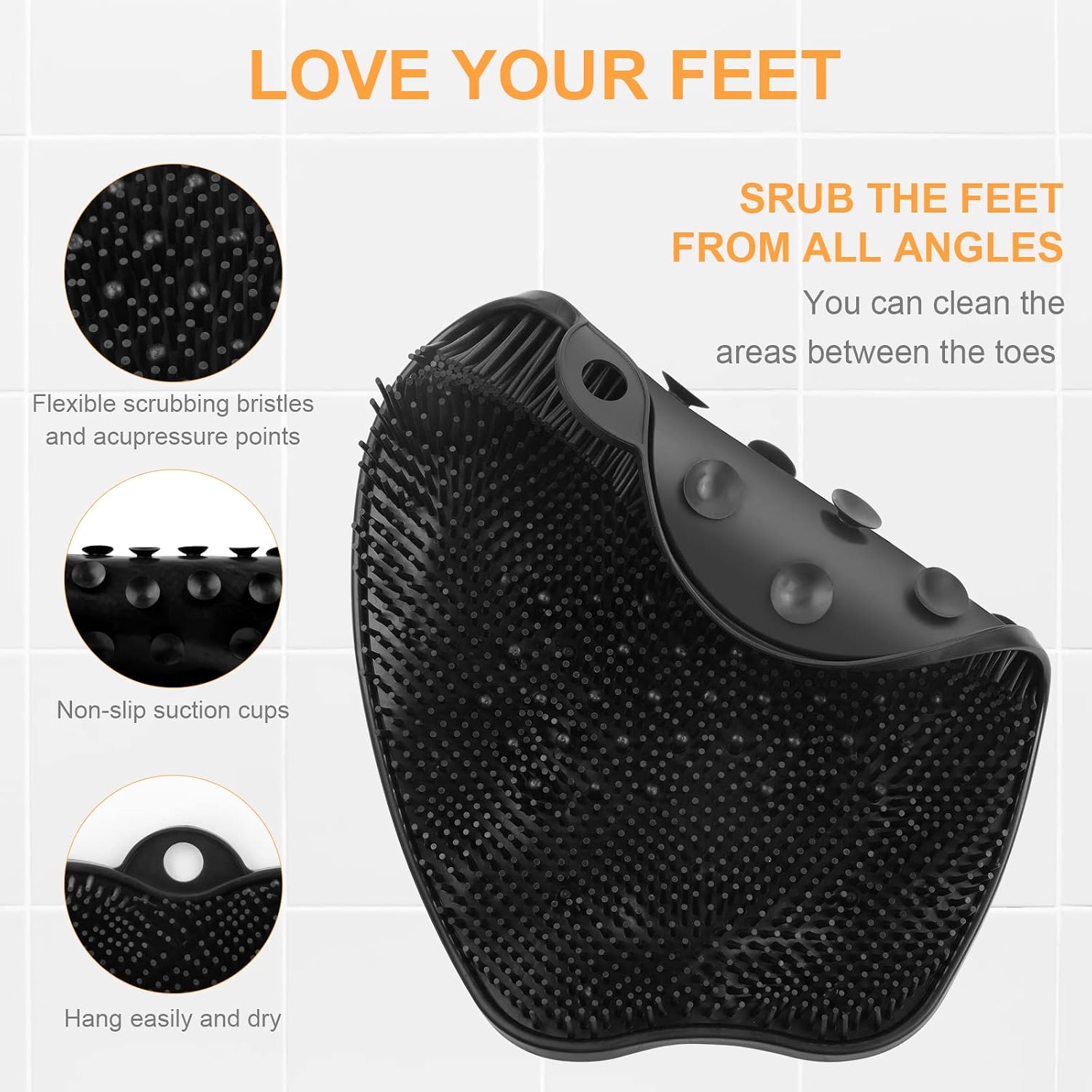 Detalle 2 de ACWOO Foot Scrubber for Shower 1.0 count