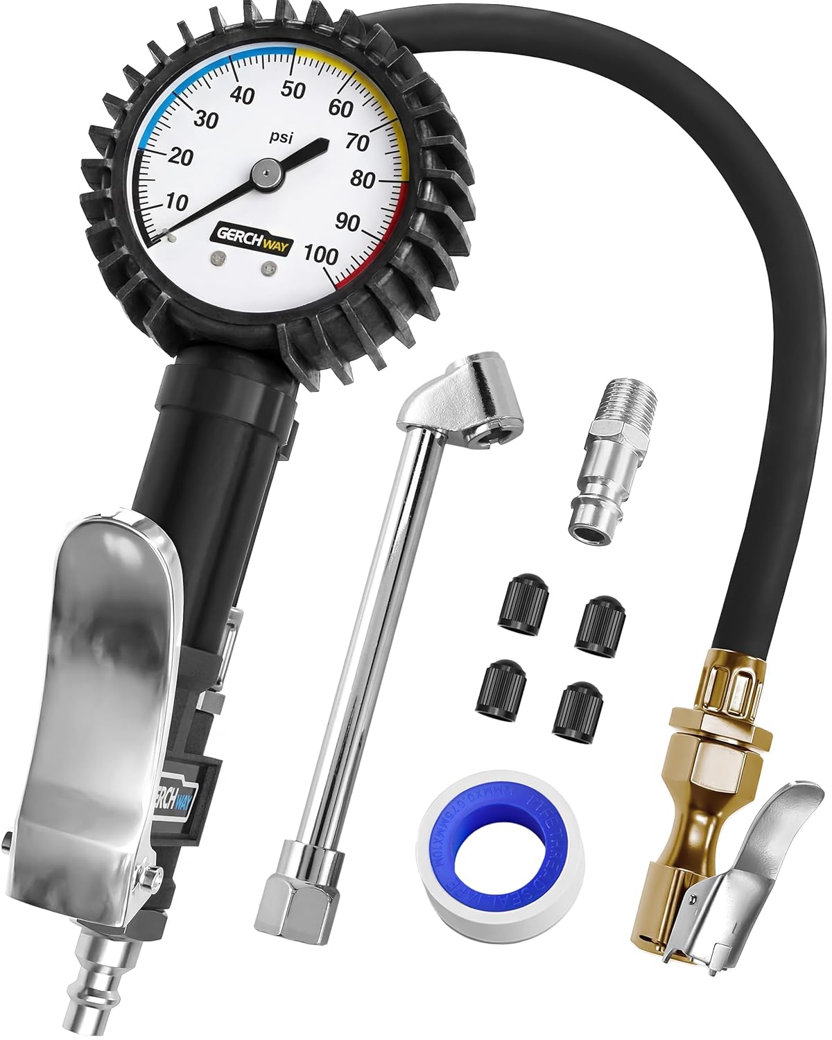 Detalle de Tire Inflator with Gauge 100 PSI