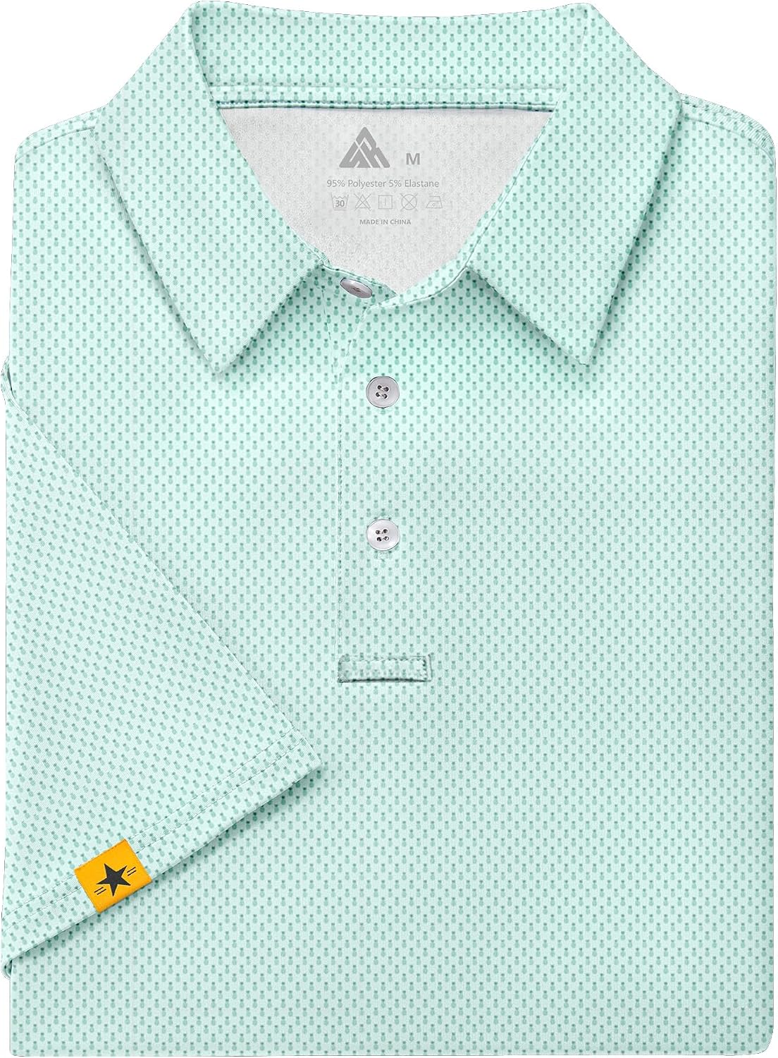 Detalle de ZITY Mens Golf Polo Shirt with UPF 50+ | Short Sleeve Performance Polo