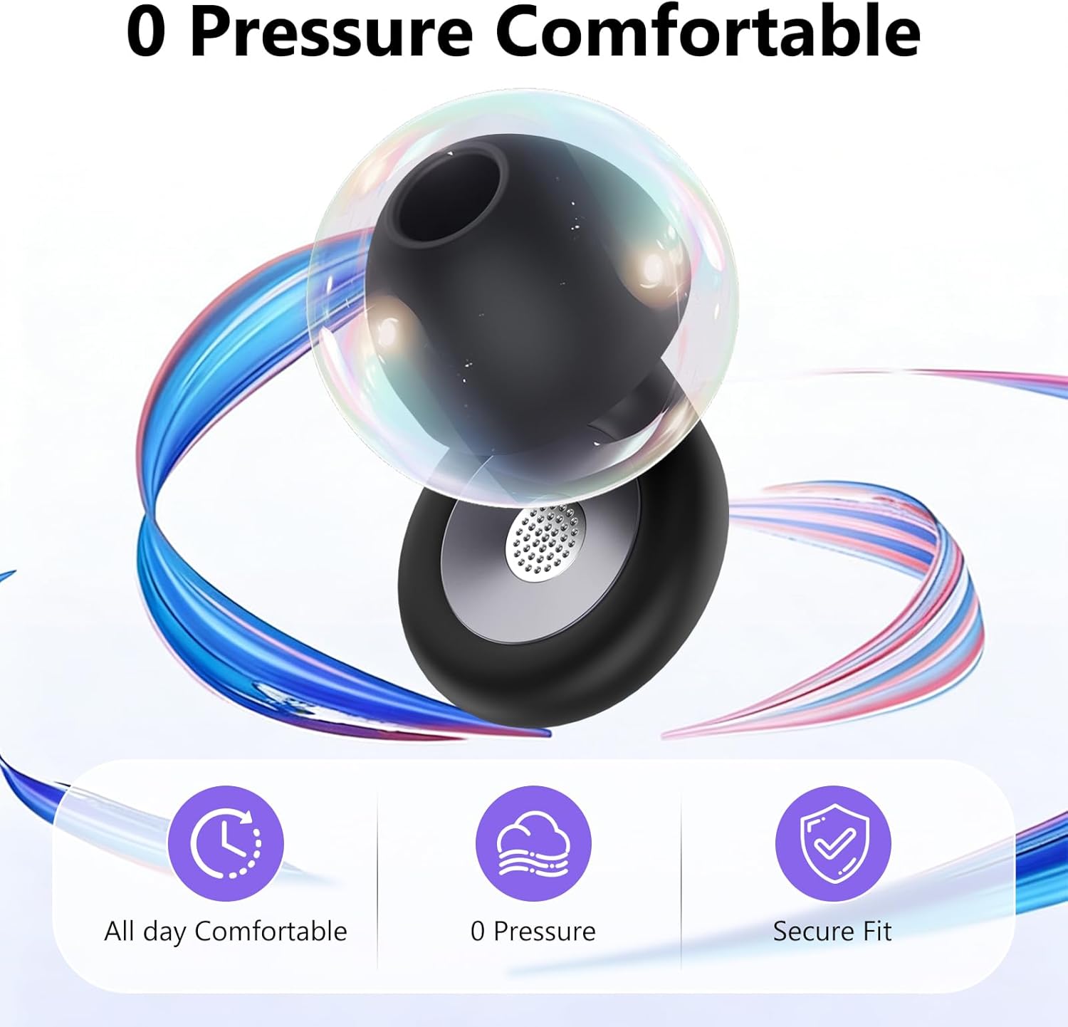 Detalle 2 de Bouchons d'oreille pour dormir -45 dB Quies en silicone réutilisables, 4 tailles XS/S/M/L
