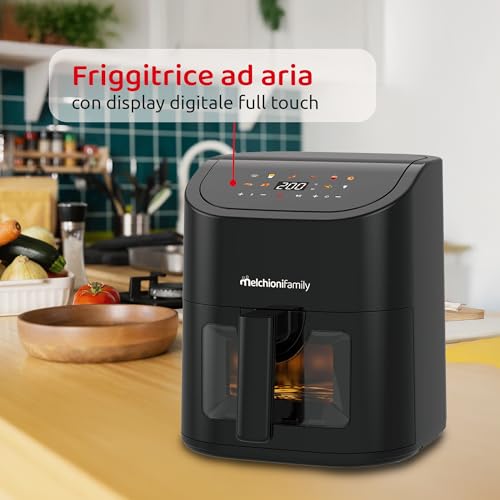 Detalle de Melchioni Family Friggitrice ad Aria Emma 5L: coture croccanti con poco olio