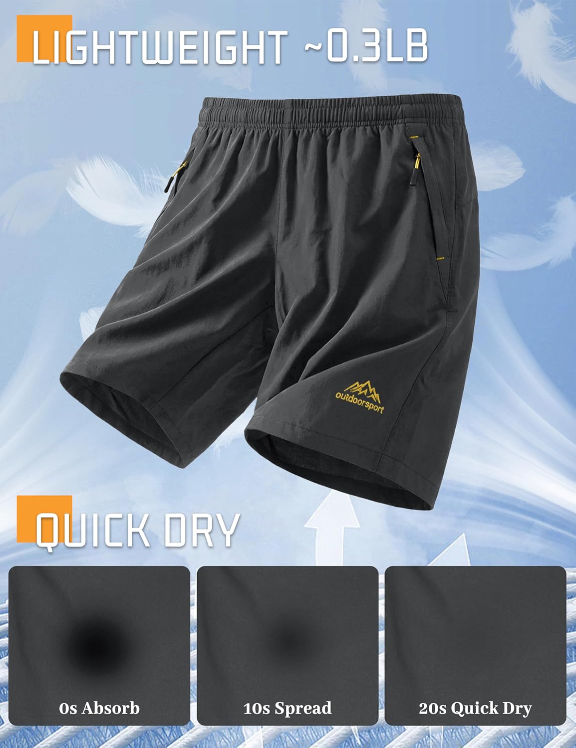 Thumbnail 2 de TACVASEN Men's Quick-Drying Training Shorts: Breathable, Lightweight Running Shorts with Zip Pockets