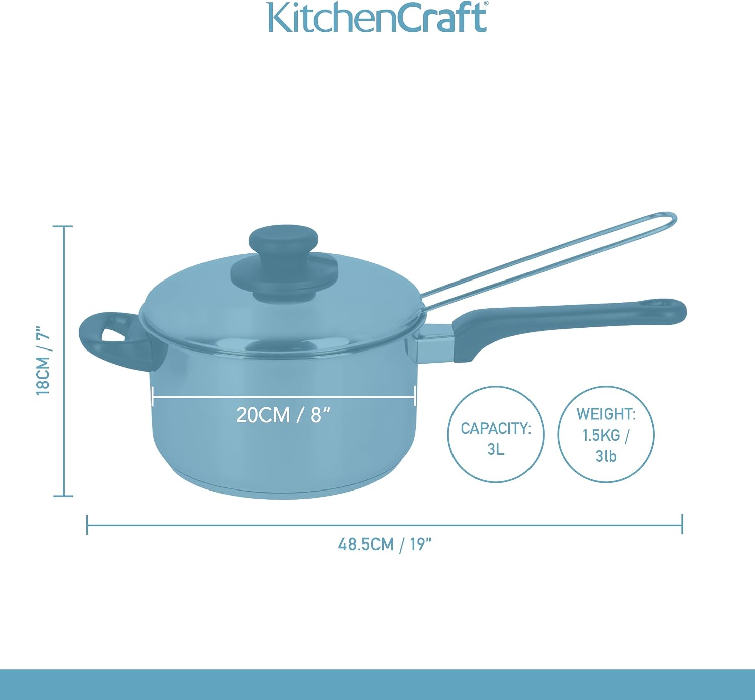 Detalle 2 de KitchenCraft KCCHIPLRG frituurpan van roestvrij staal met mand en deksel, 20 cm