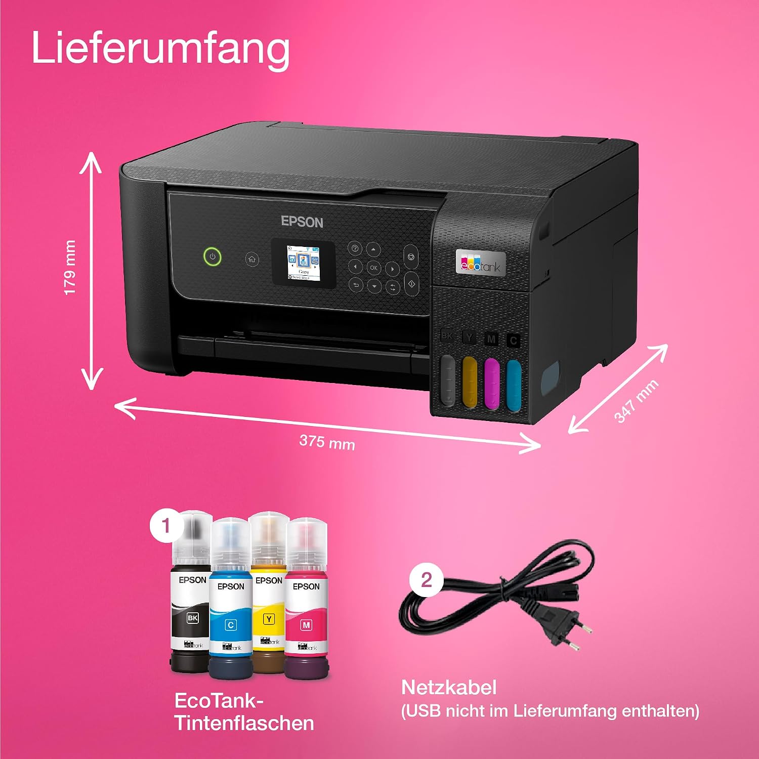 Thumbnail 6 de Epson EcoTank ET-2870 Multifunktionsdrucker mit 3‑Jahres‑Tinte 🖨