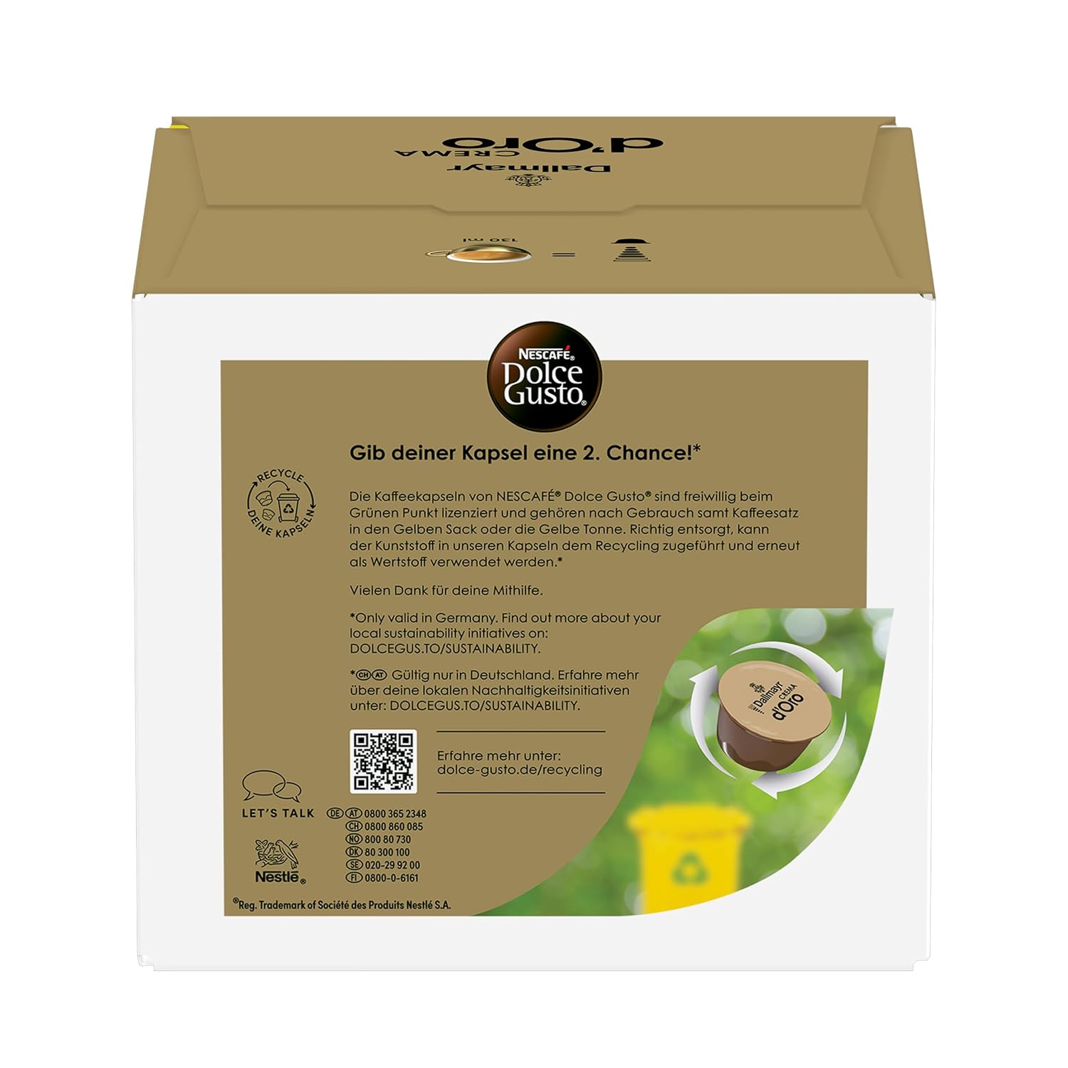 Detalle 2 de NESCAFÉ Dolce Gusto Dallmayr Crema d'Oro Kaffeekapseln – 3er Vorratspack (3 x 30 Kapseln)