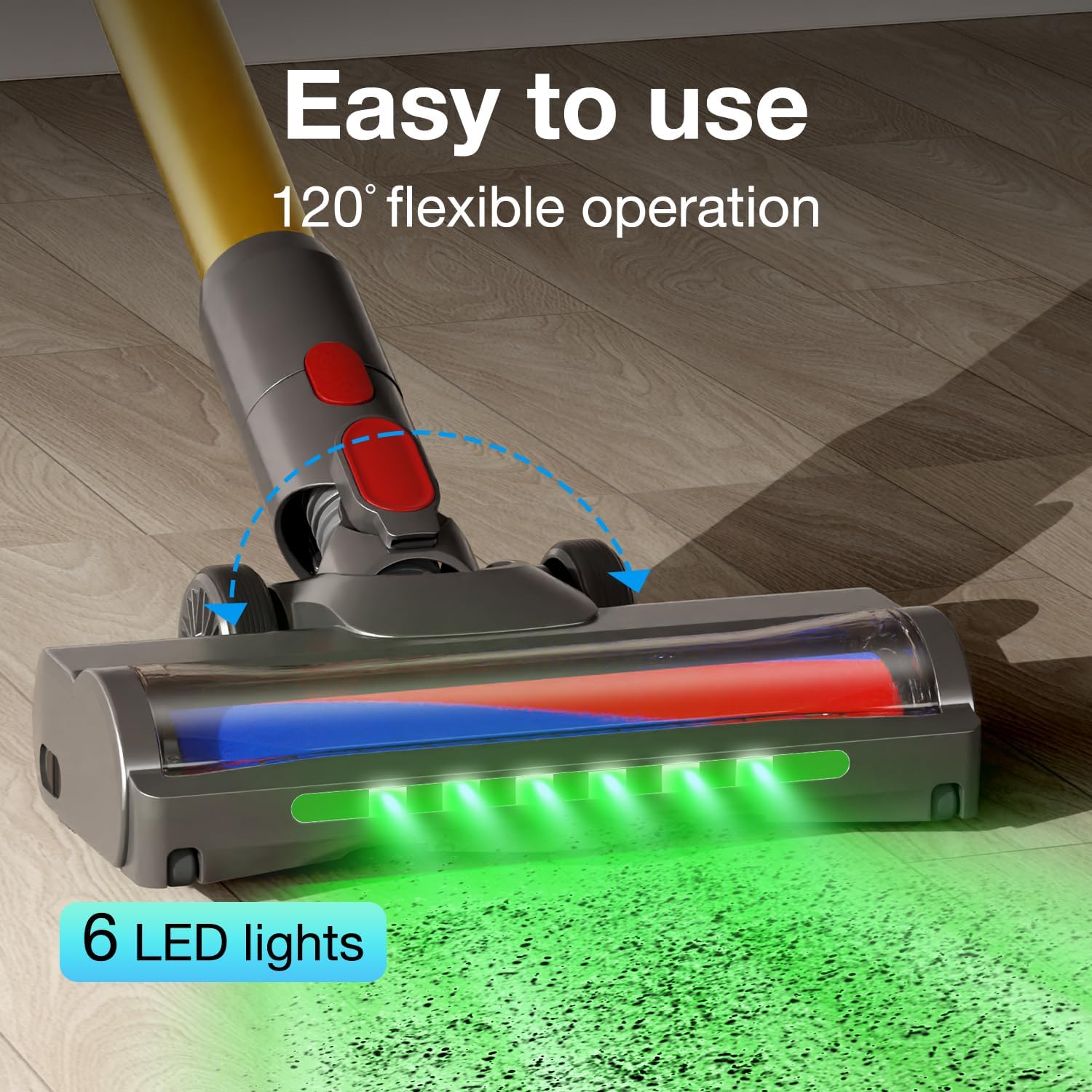 Thumbnail 6 de KENVOR D029-R vloerborstel met zachte roller en 6 groene leds
