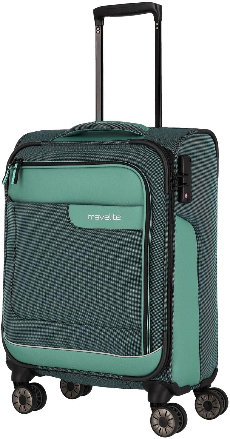 Detalle de Travelite VIIA 55 cm Weichschale Handgepäck-Koffer 34 L – recyceltes Polyester, IATA-Norm