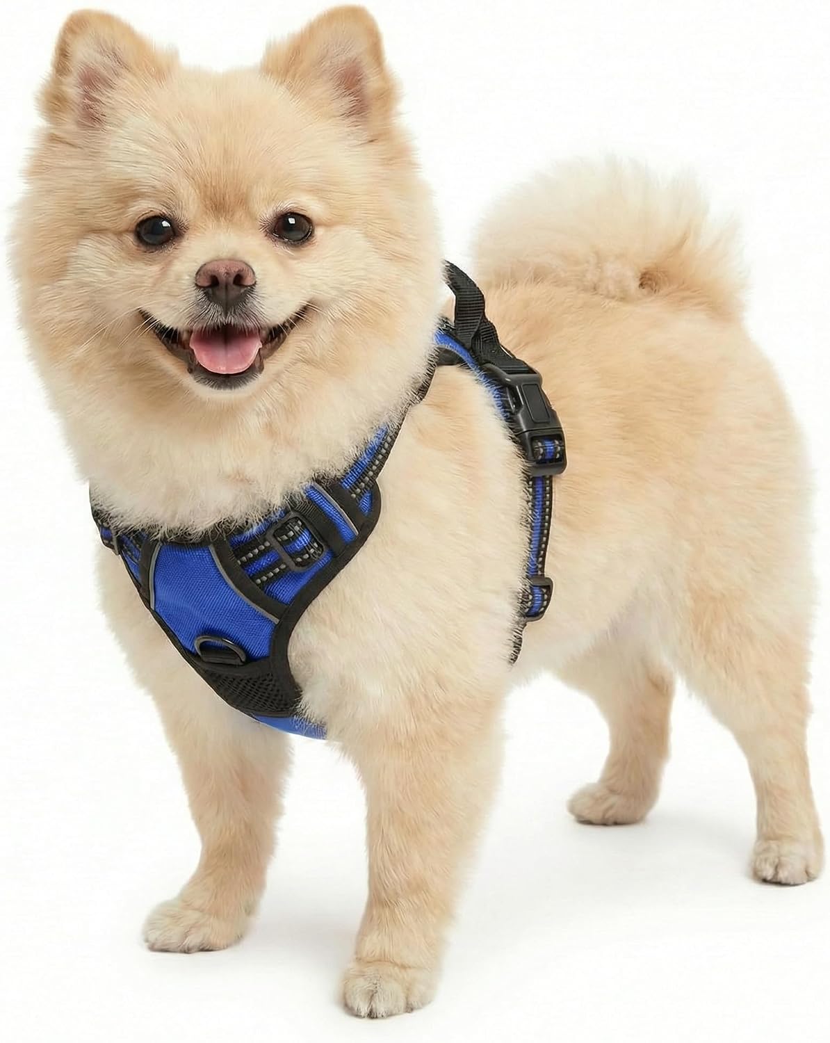Thumbnail 6 de Funfox Large Dog Harness with Reflective Strips and 2-Clip No-Pull Design
