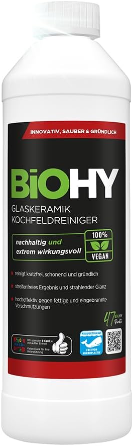 Detalle de BiOHY Sanitärreiniger Plus – Kalkentferner Konzentrat für Fliesen, Dusche & WC (1 l) mit EU Ecolabel