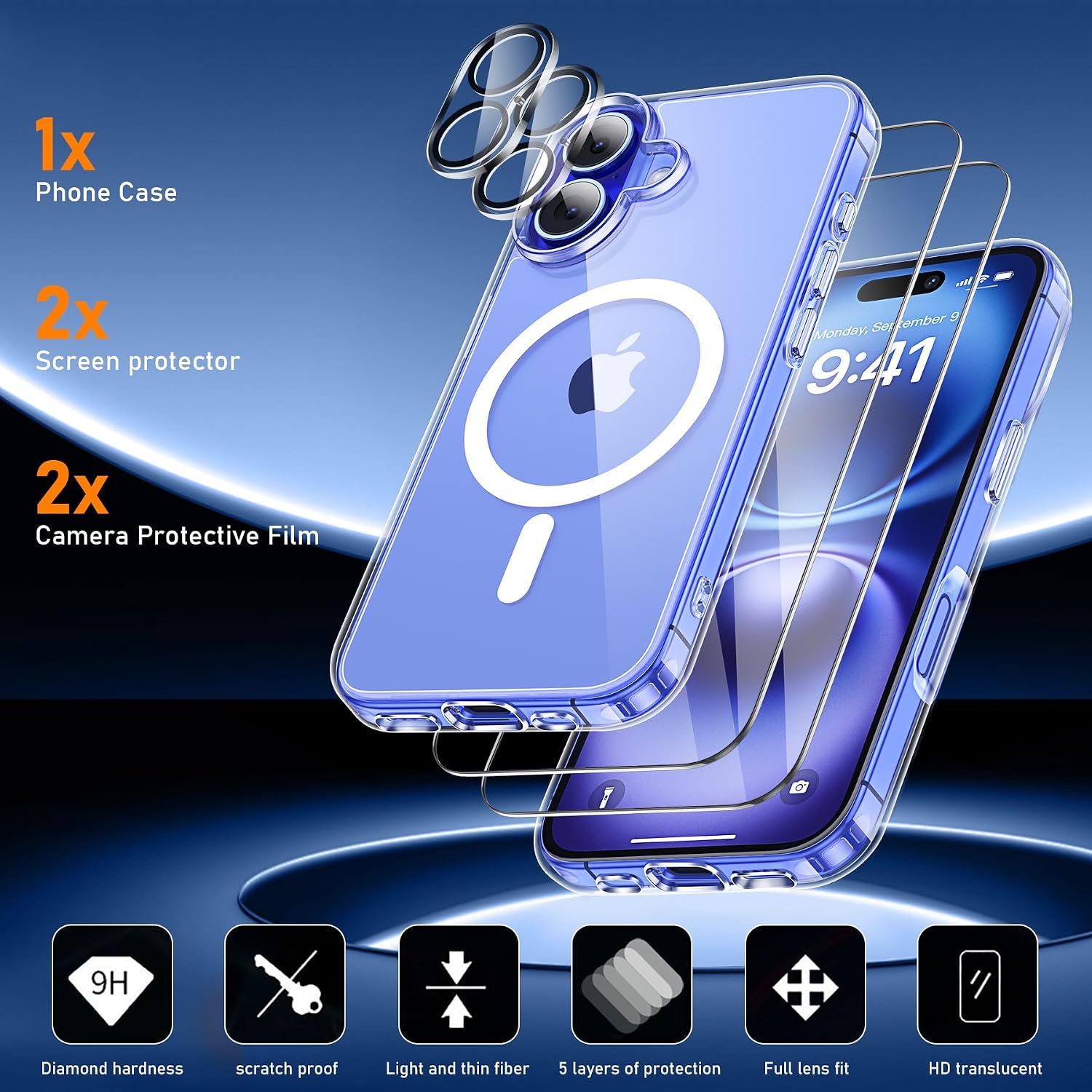 Detalle 2 de YisrLery Coque magnétique iPhone 16 6,1’’