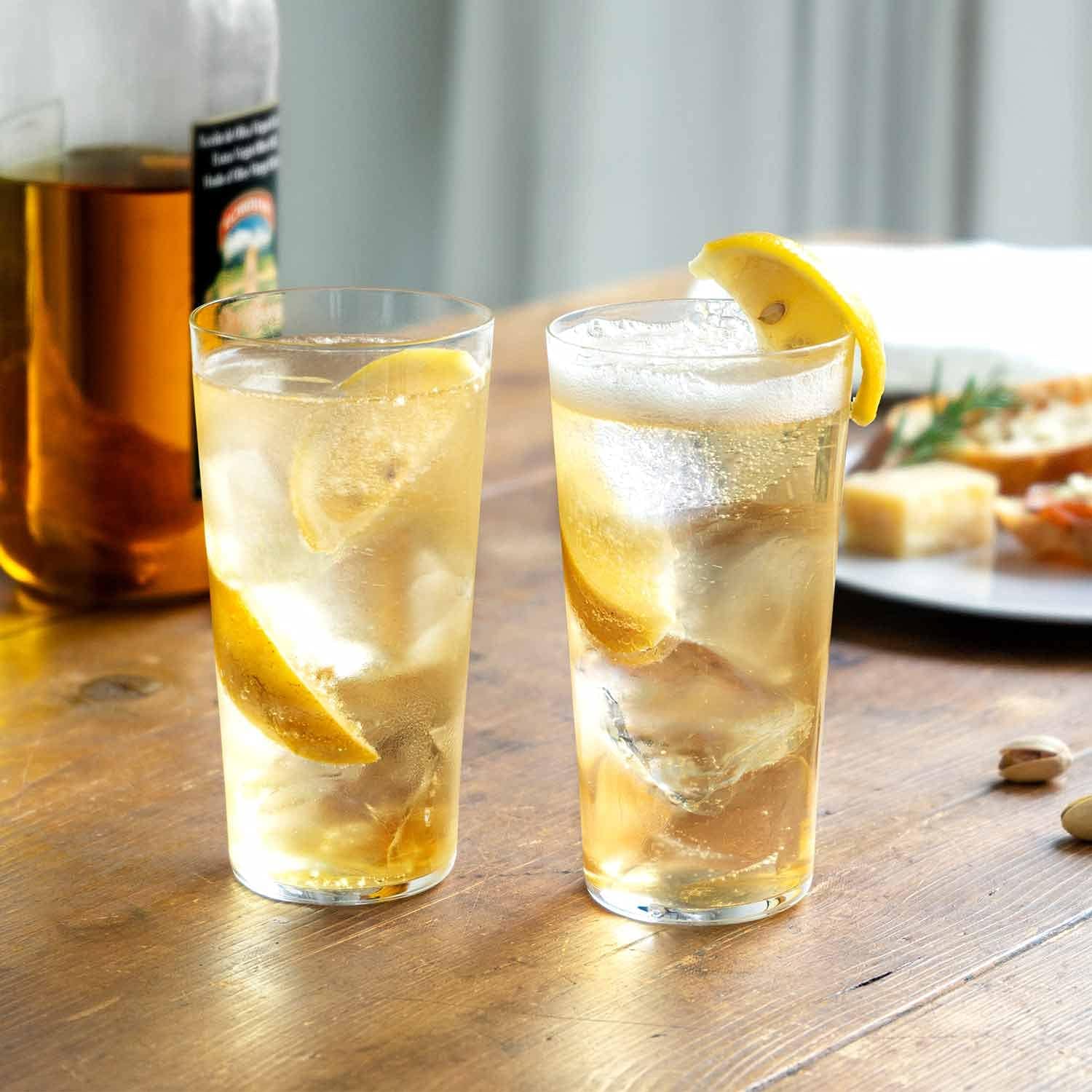 Detalle de 東洋佐々木ガラス G096-T285 薄づくりハイボールグラス 420ml 2個セット、食洗機対応・木箱入り