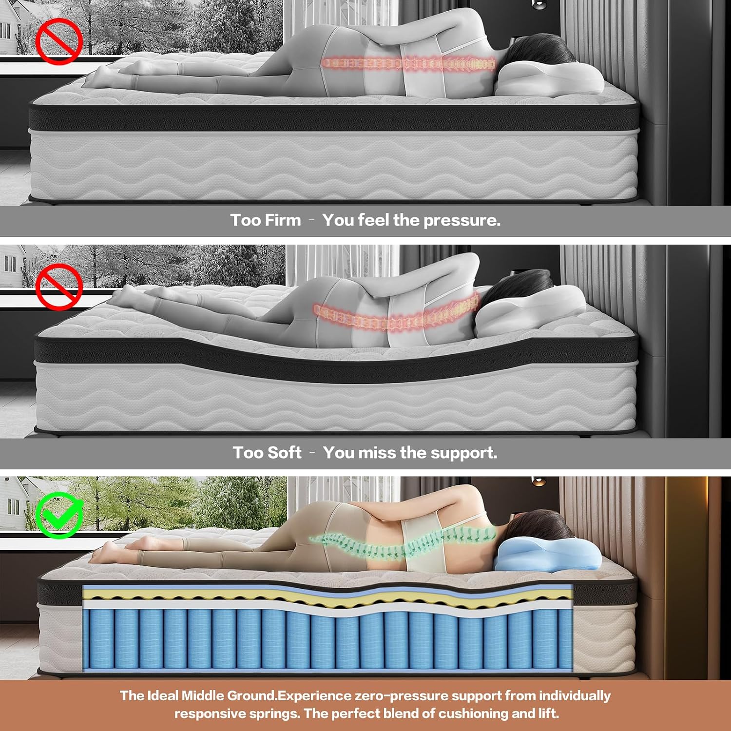 Thumbnail 3 de ERORVX 7 Zone Double Mattress