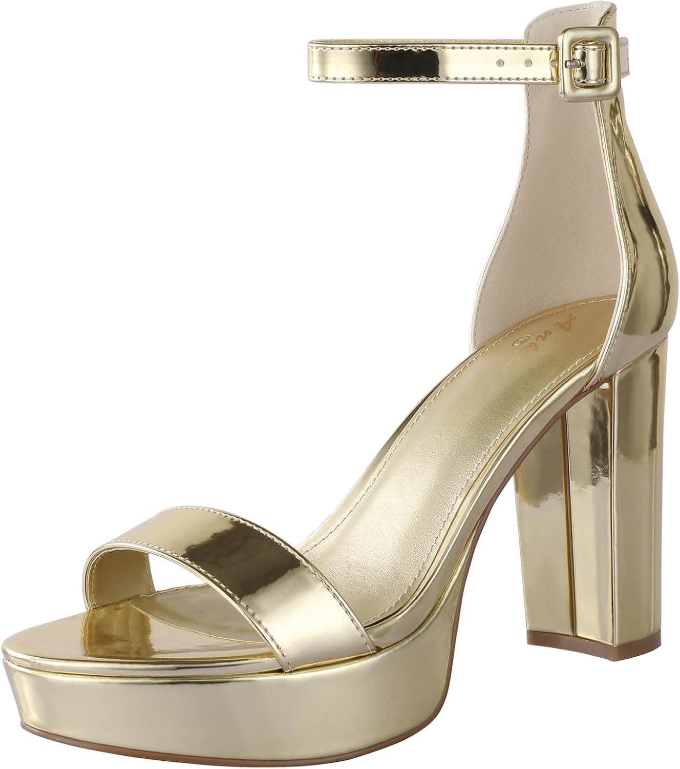 Thumbnail 6 de Ankis Chunky Platform Heels - 4 Inch Open Toe Strappy Sandals